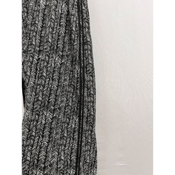 Loft Womens Lined Sleeveless Spaghetti Midi Dress Size S Black Aztec Pattern 100 - Picture 11 of 12